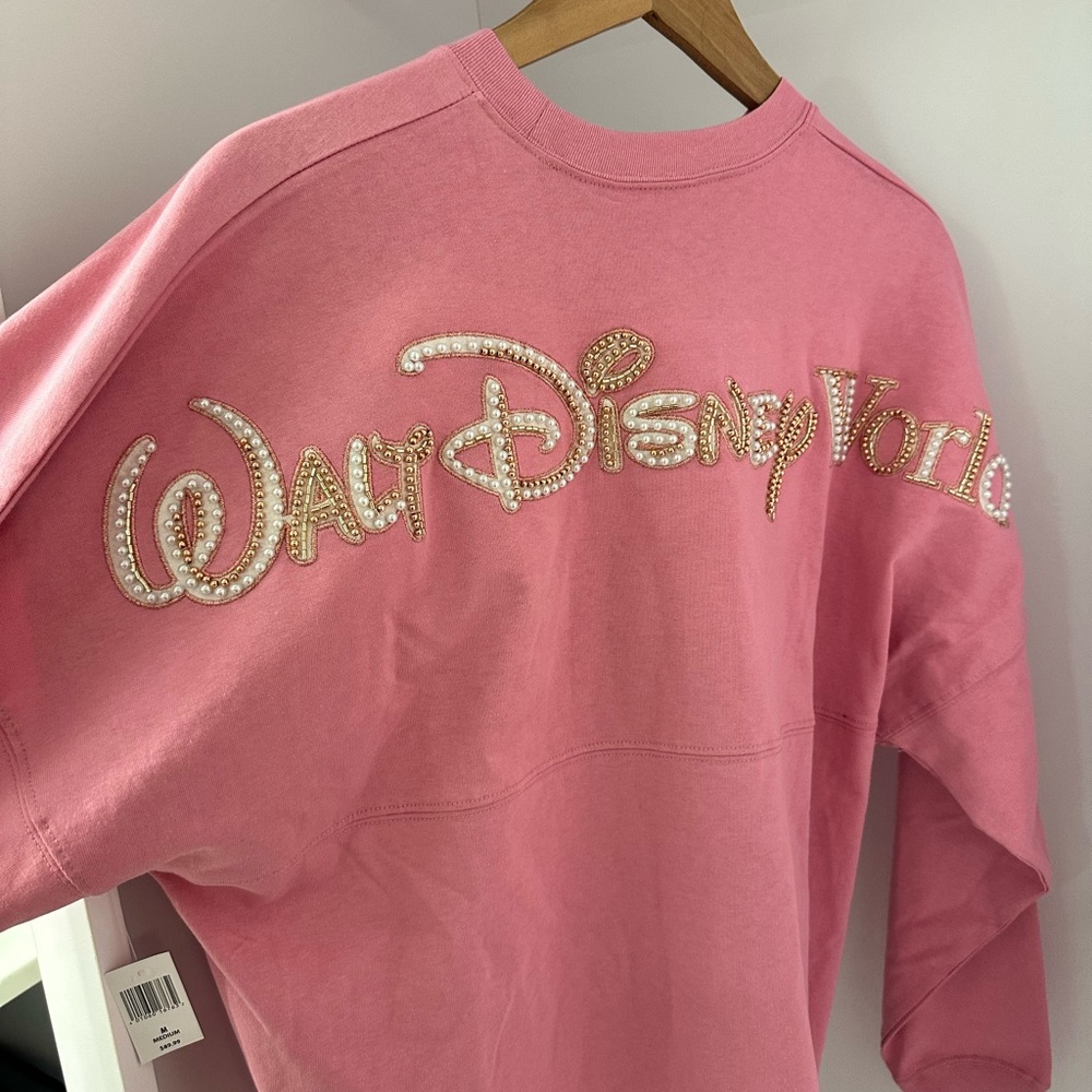 Disney Pink Pearl-Embellished Walt Disney World Crewneck Sweatshirt